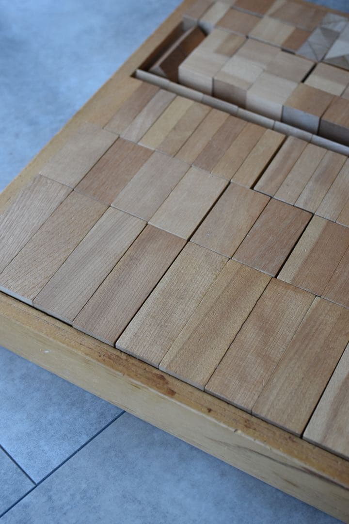 積み木　童具館 WAKU 無垢材　知育玩具