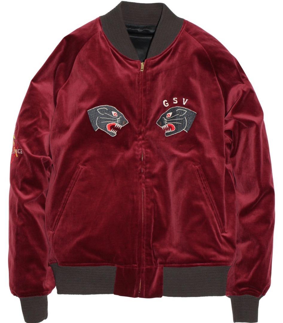 GANGSTERVILLE 赤いベルベット スカジャン 希少サイズXL