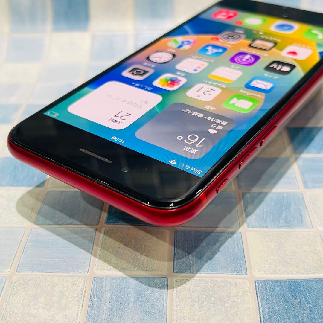 SIMフリー iPhone8 64GB レッド 電池良好
