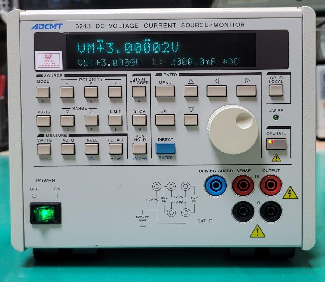 精度良 ADCMT 6243 DC VOLTAGE/CURRENT SOURCE