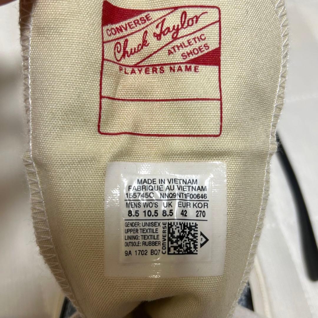 【新品　廃盤】CONVERSE CT70 HI NAVY 27㌢　旧パッチ