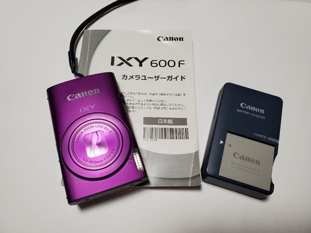 Canon　IXY600f バッテリー、取説他つき