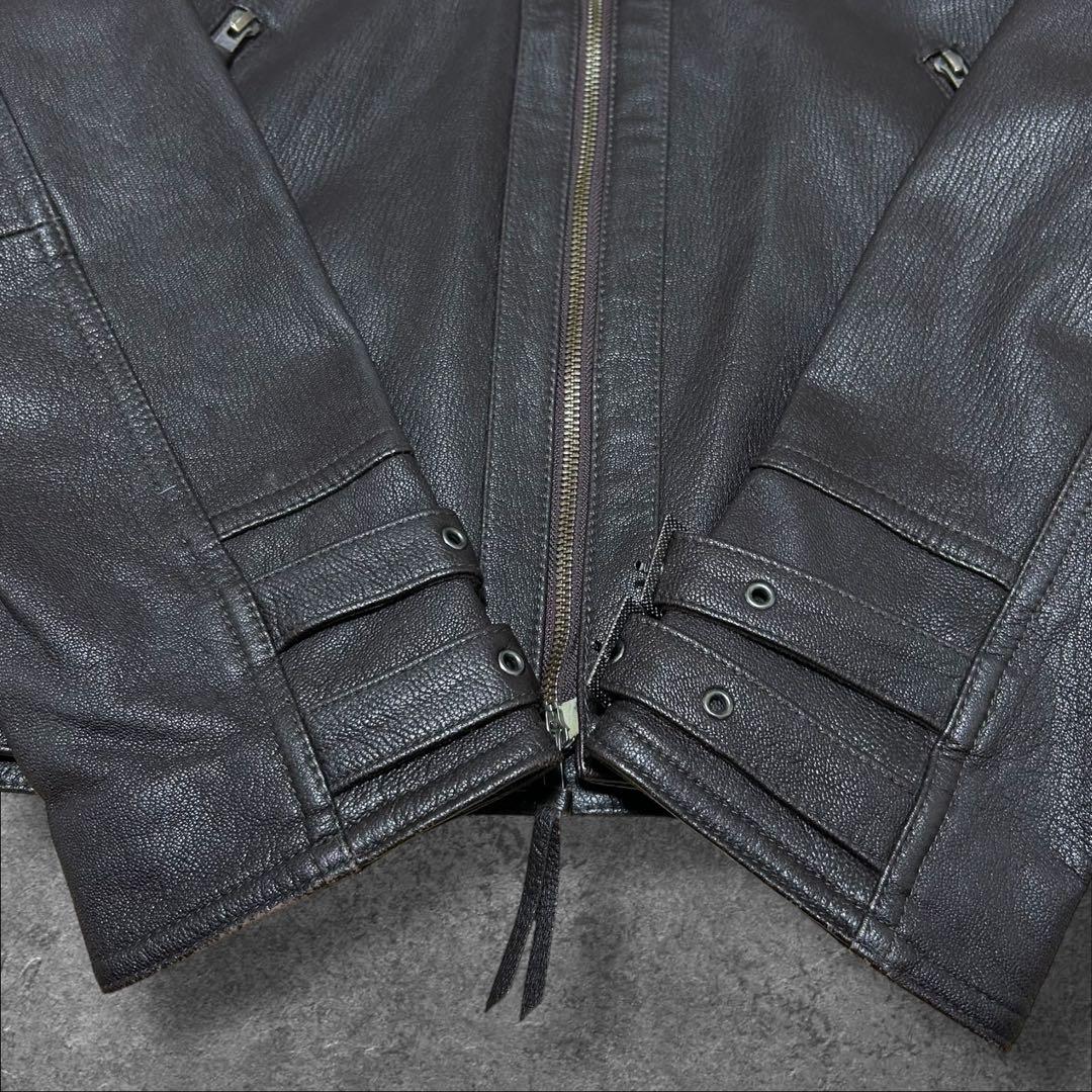 y2k japanese label Haruf ゴートレザー レザージャケット