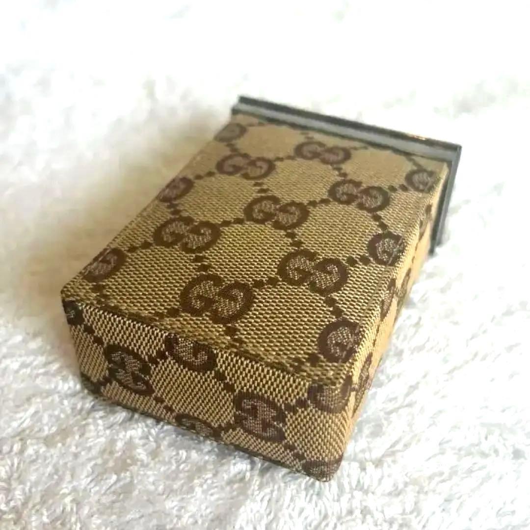 入手困難　グッチ GGキャンバス シガレットケース 廃盤 レア ブラウン