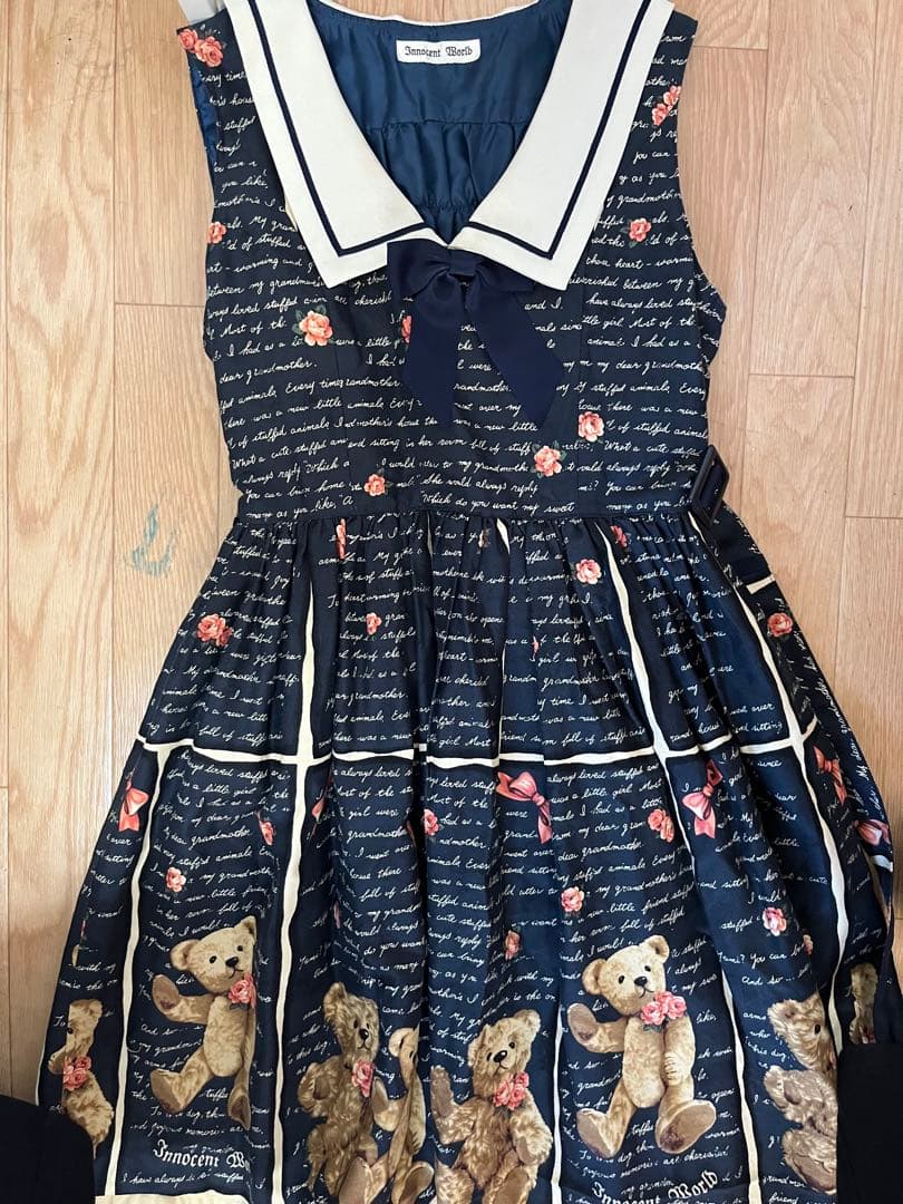 イノセントワールド　テディベアジャンパースカート　セーラー襟
