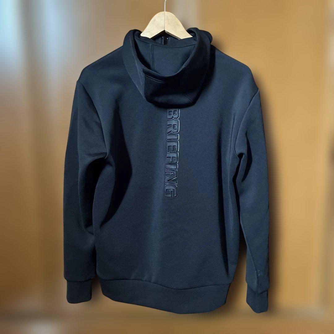 BRIEFING GOLF 3Dロゴ ジップパーカー 黒 Ｍ