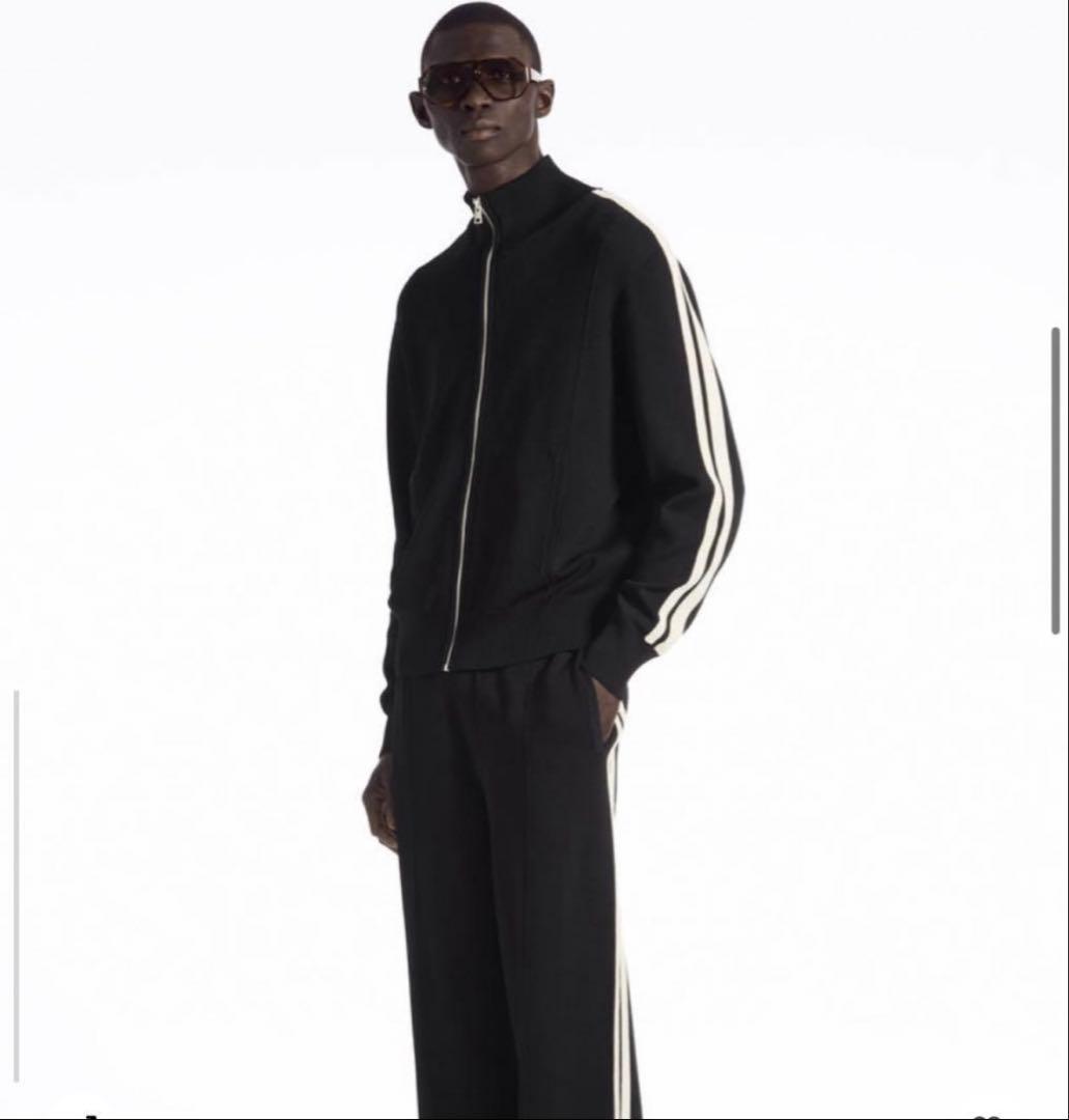 ウォーキング・ランニングウェア COS CONTRAST-STRIPE KNITTED TRACK JACKET