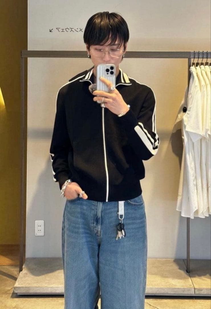 ウォーキング・ランニングウェア COS CONTRAST-STRIPE KNITTED TRACK JACKET