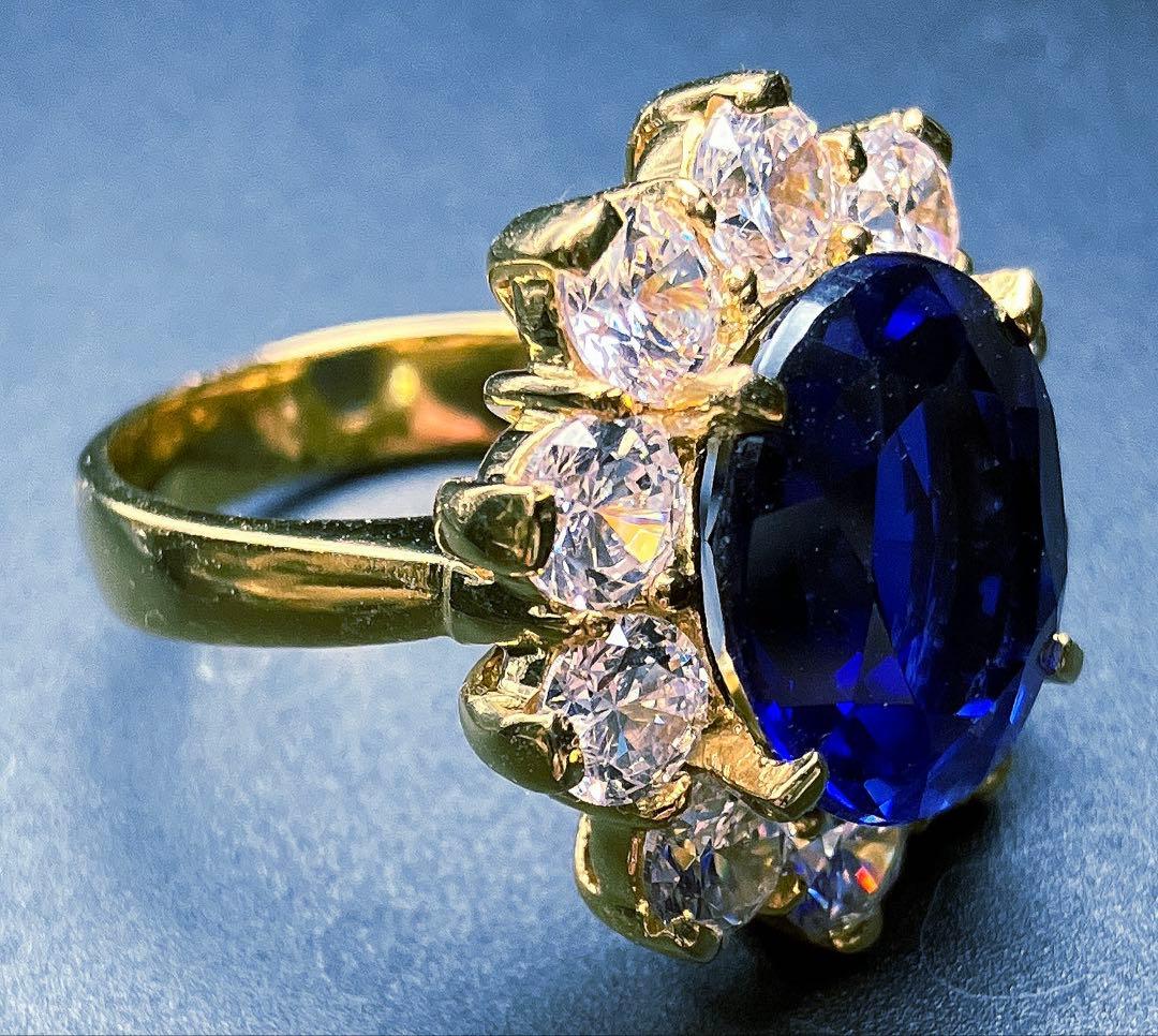 えりこスリランカ産ロイヤルブルーサファイア9.10ct SV925 指輪