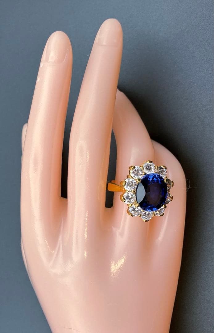 えりこスリランカ産ロイヤルブルーサファイア9.10ct SV925 指輪