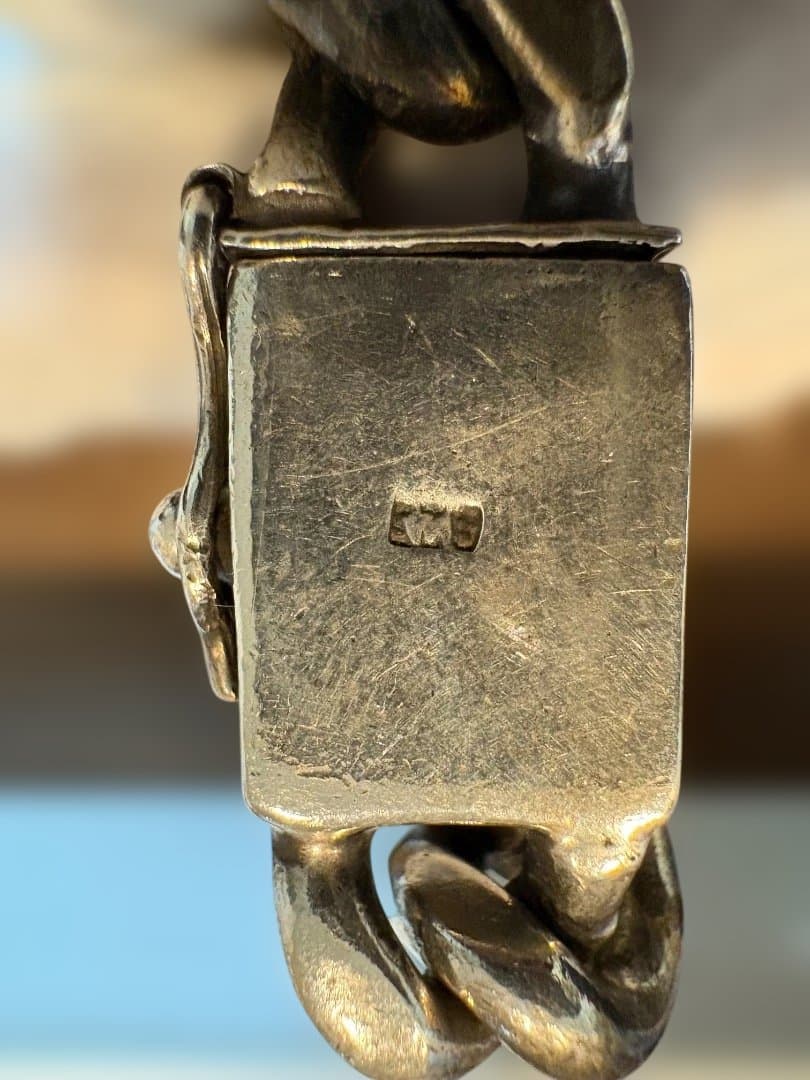 シルバー ツイストチェーン ブレスレット 約20cm