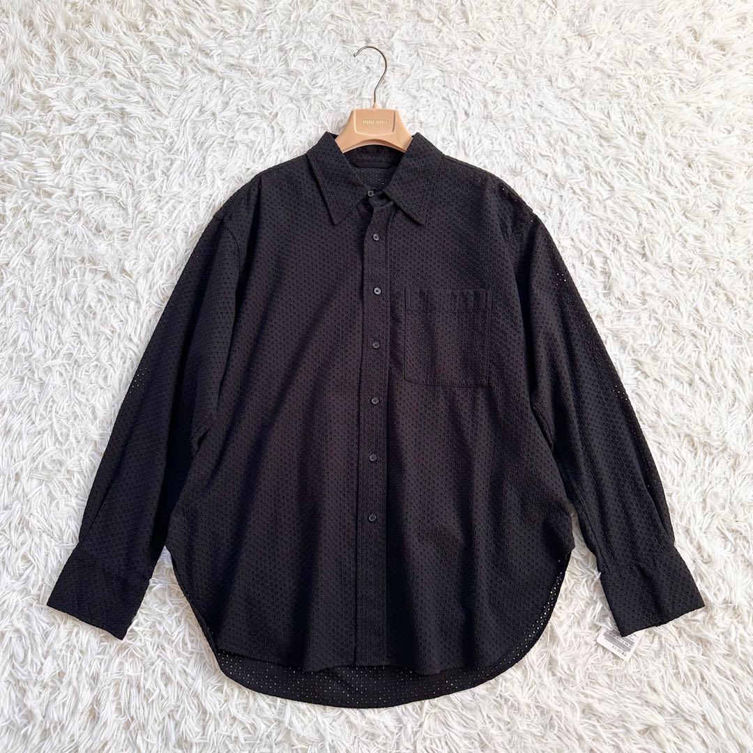 【タグ付き♡未使用】スピックアンドスパン　カットワークスモールドットルーズシャツ