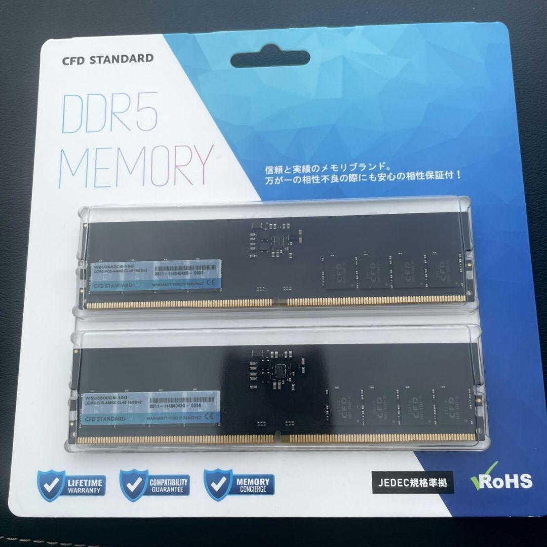 メモリ CFD DDR5 32GB 16GBx2枚