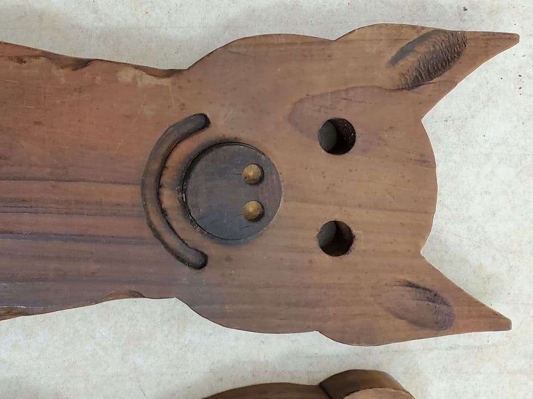 ヴィンテージ✨スペイン製三つ脚スツール店舗什器花台折り畳み式アニマルチェア3点✨