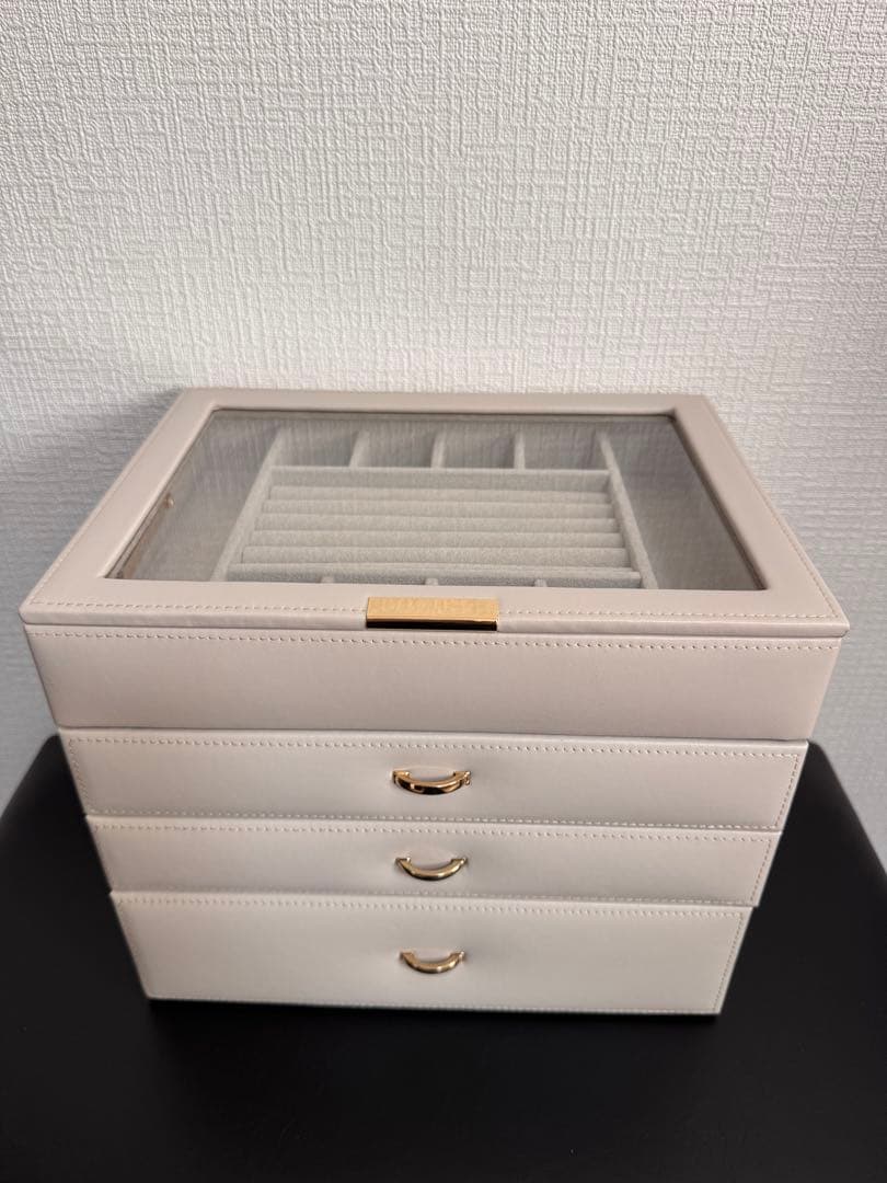 【美品】アクセサリーボックス　ジュエリーボックス　大容量