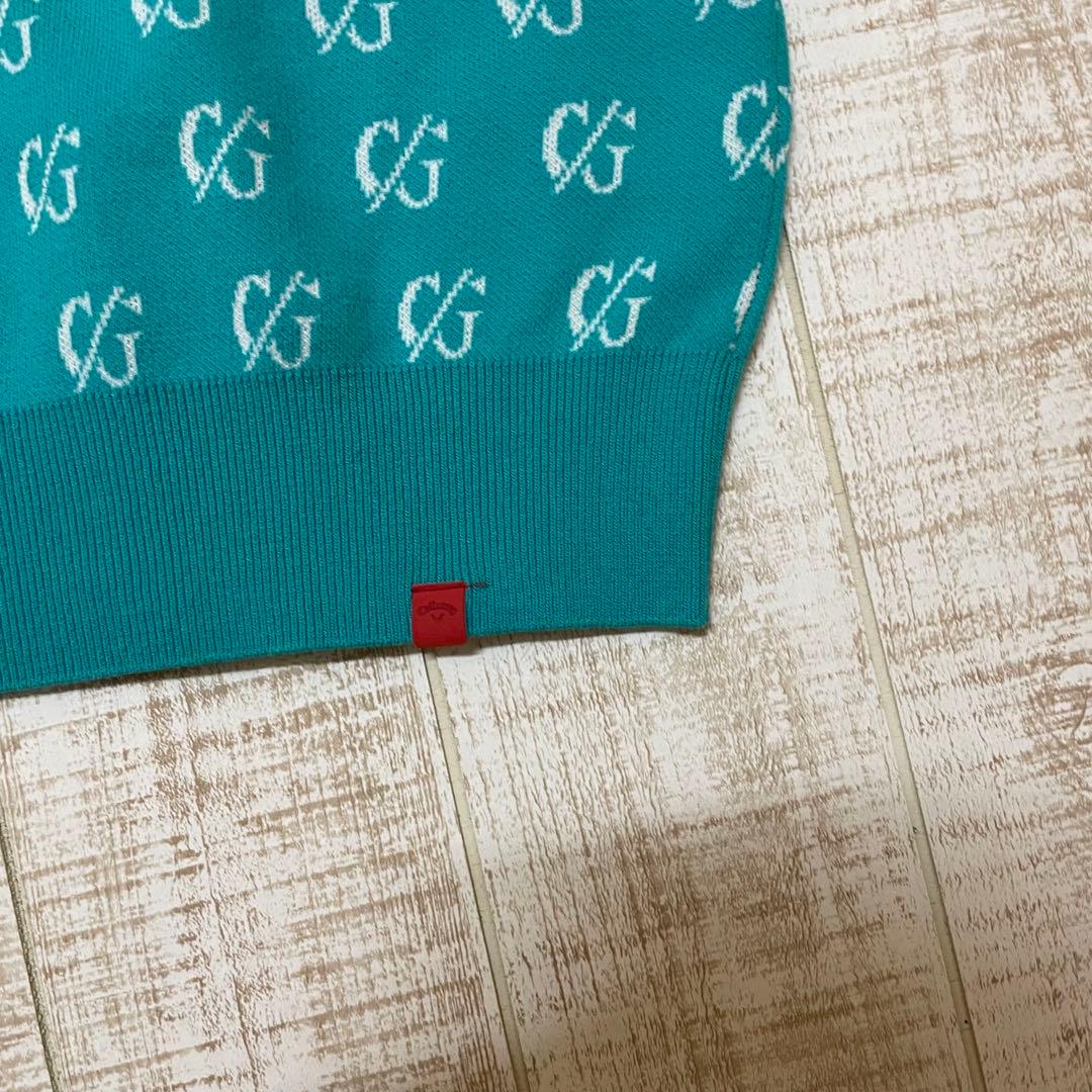 新品 キャロウェイ レッドレーベル 長袖ニット グラデ グリーン LLサイズ