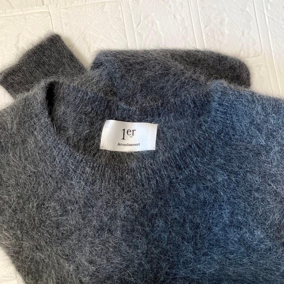 プルミエアロンディスモン FOXアルパカクルーネックニット　2024AW