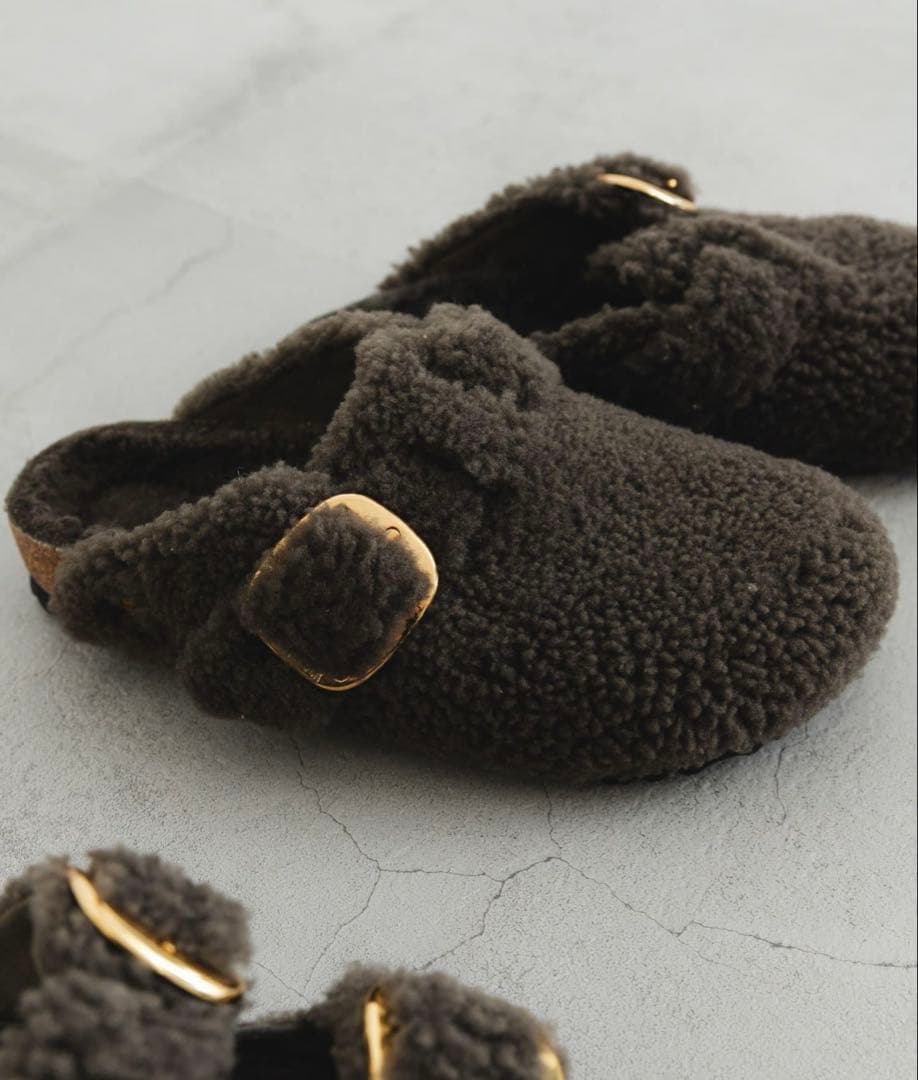 BOSTON BIG BUCKLE TEDDY グレー