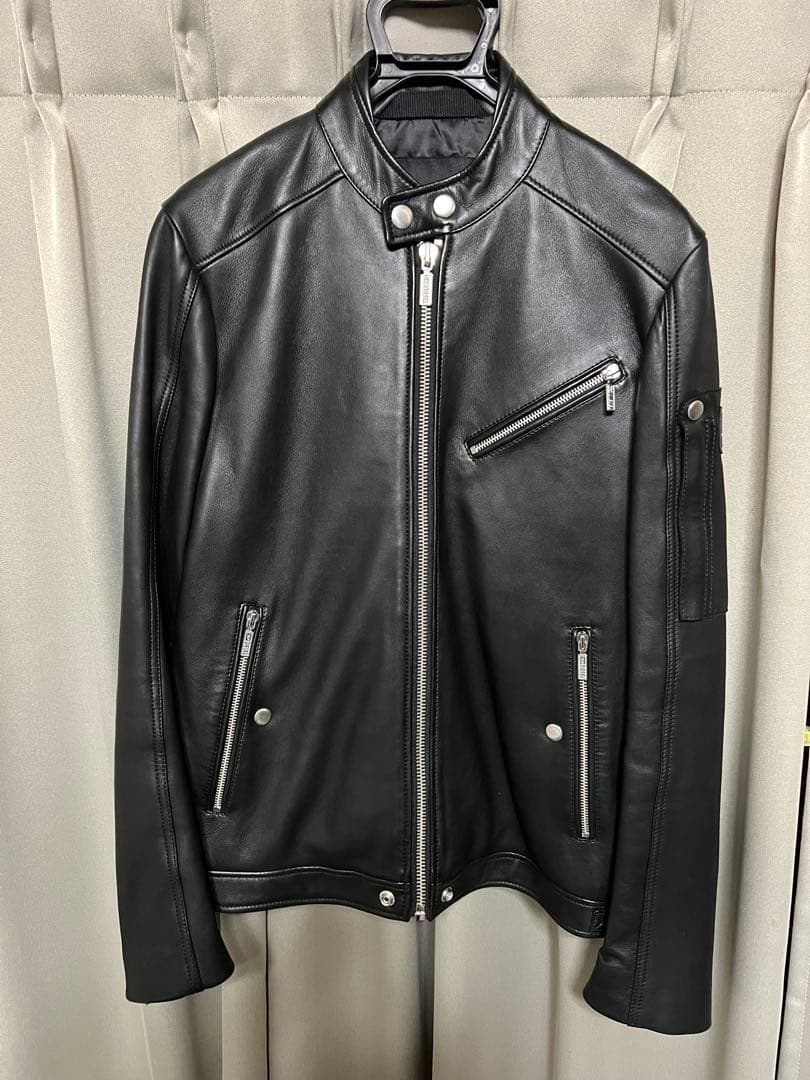DIESEL シングルライダースジャケット ラムレザー