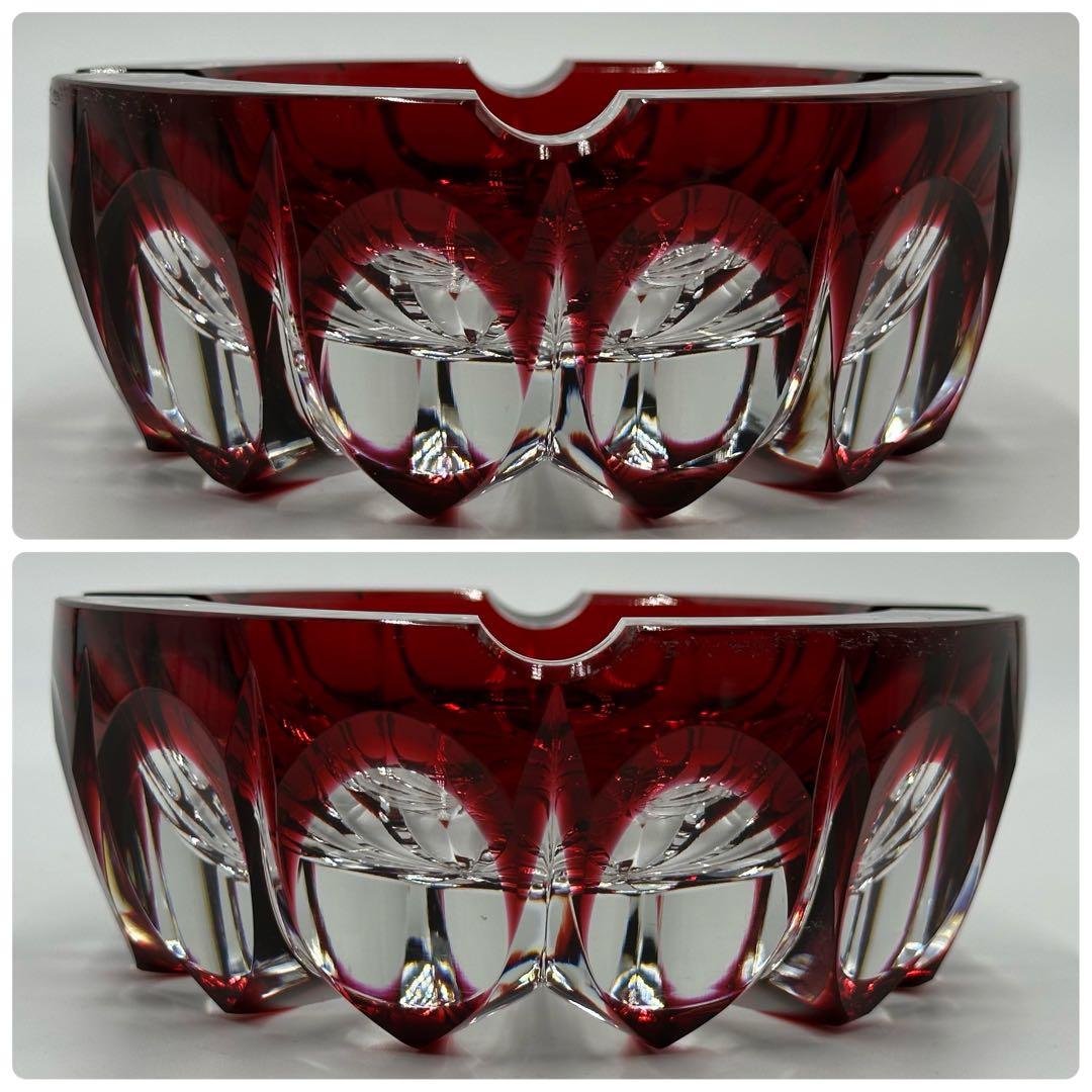 サンルイ クリスタルアッシュトレイ 灰皿 箱付き 煙草 喫煙 トレー 受け皿