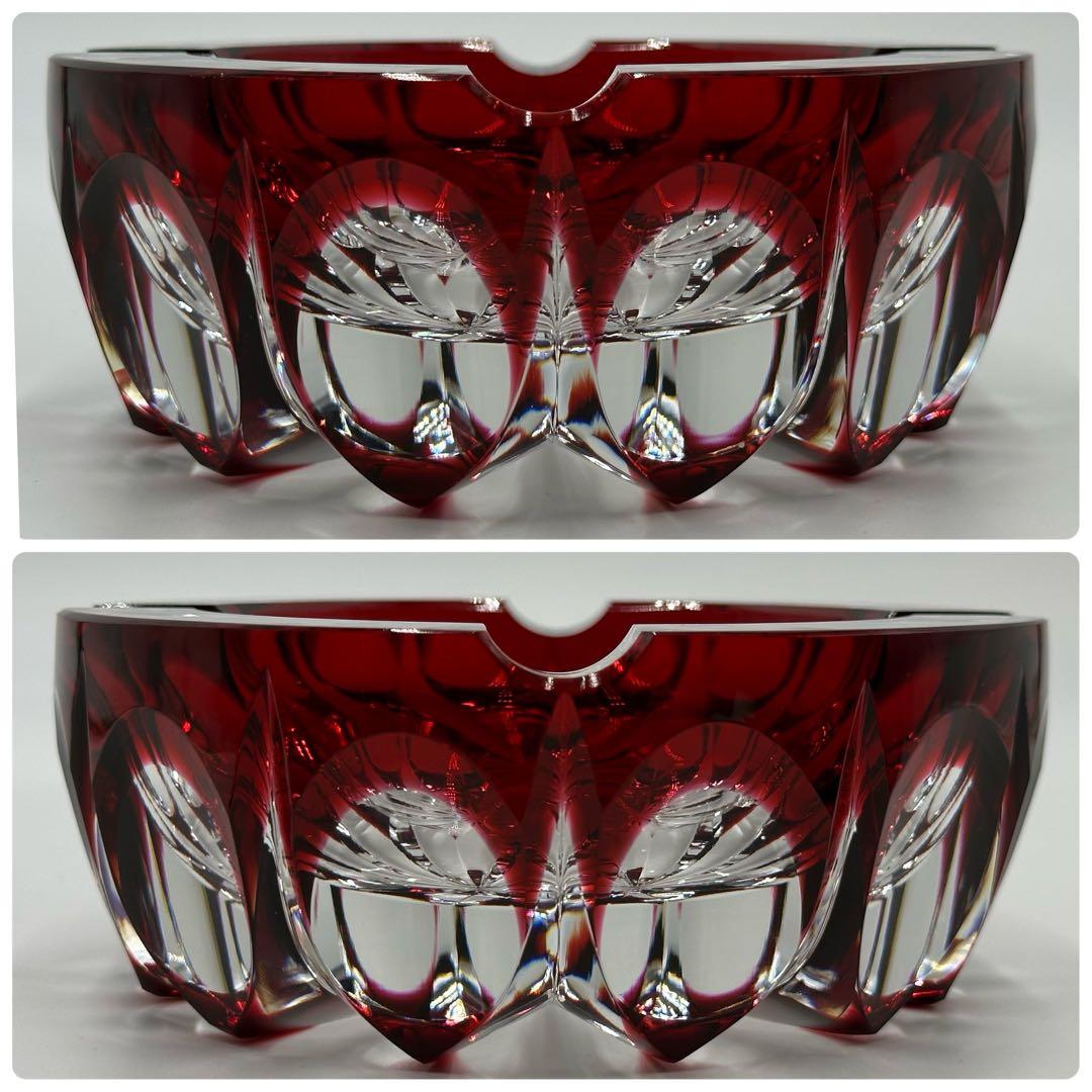 サンルイ クリスタルアッシュトレイ 灰皿 箱付き 煙草 喫煙 トレー 受け皿