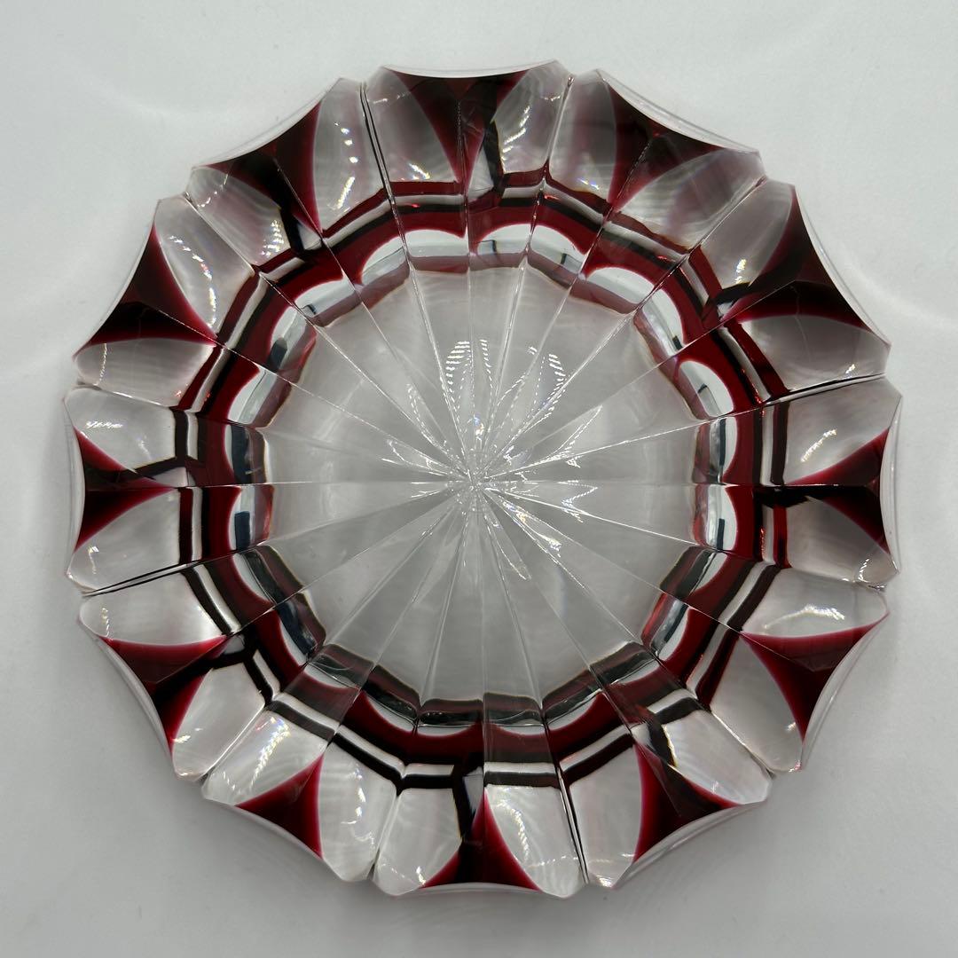 サンルイ クリスタルアッシュトレイ 灰皿 箱付き 煙草 喫煙 トレー 受け皿