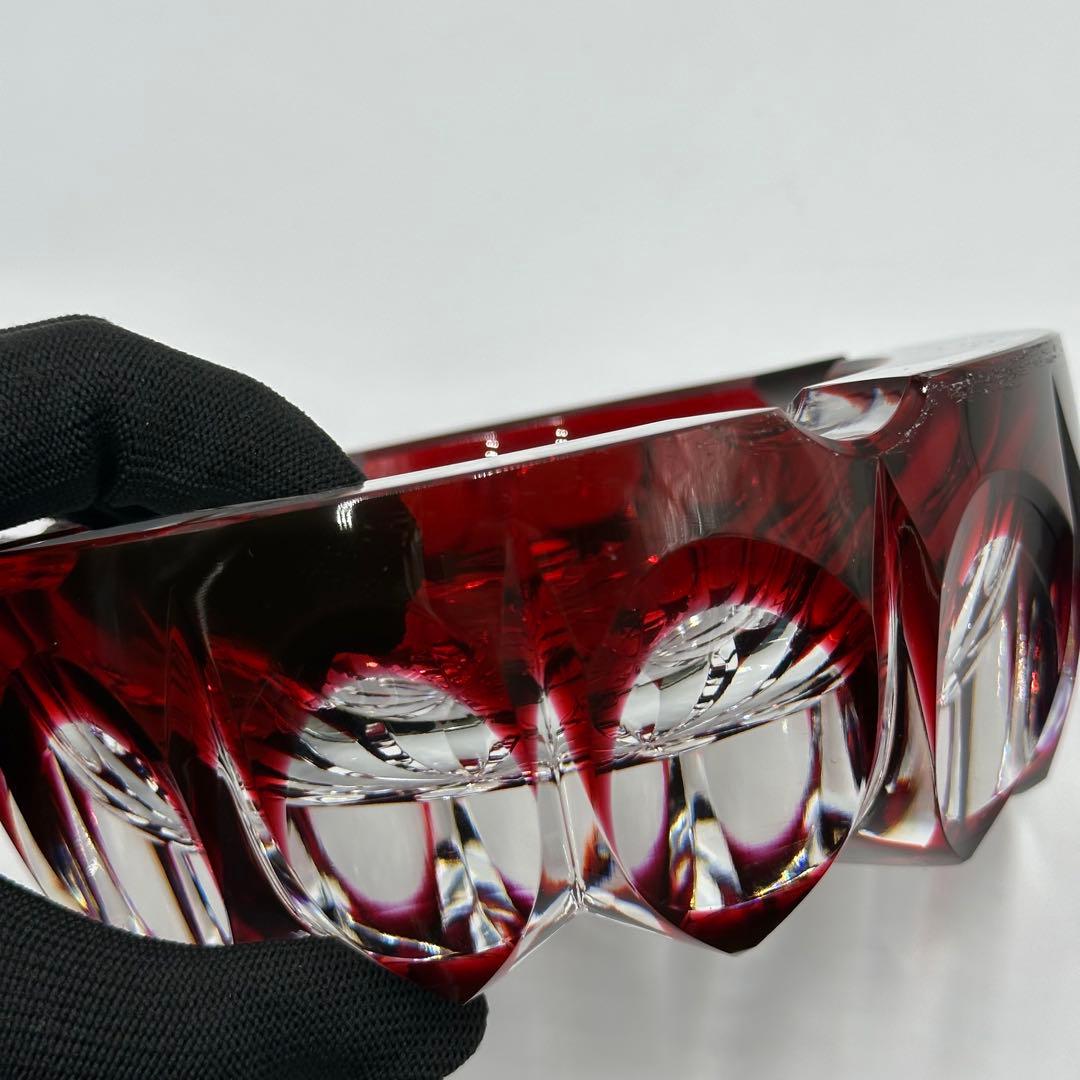 サンルイ クリスタルアッシュトレイ 灰皿 箱付き 煙草 喫煙 トレー 受け皿