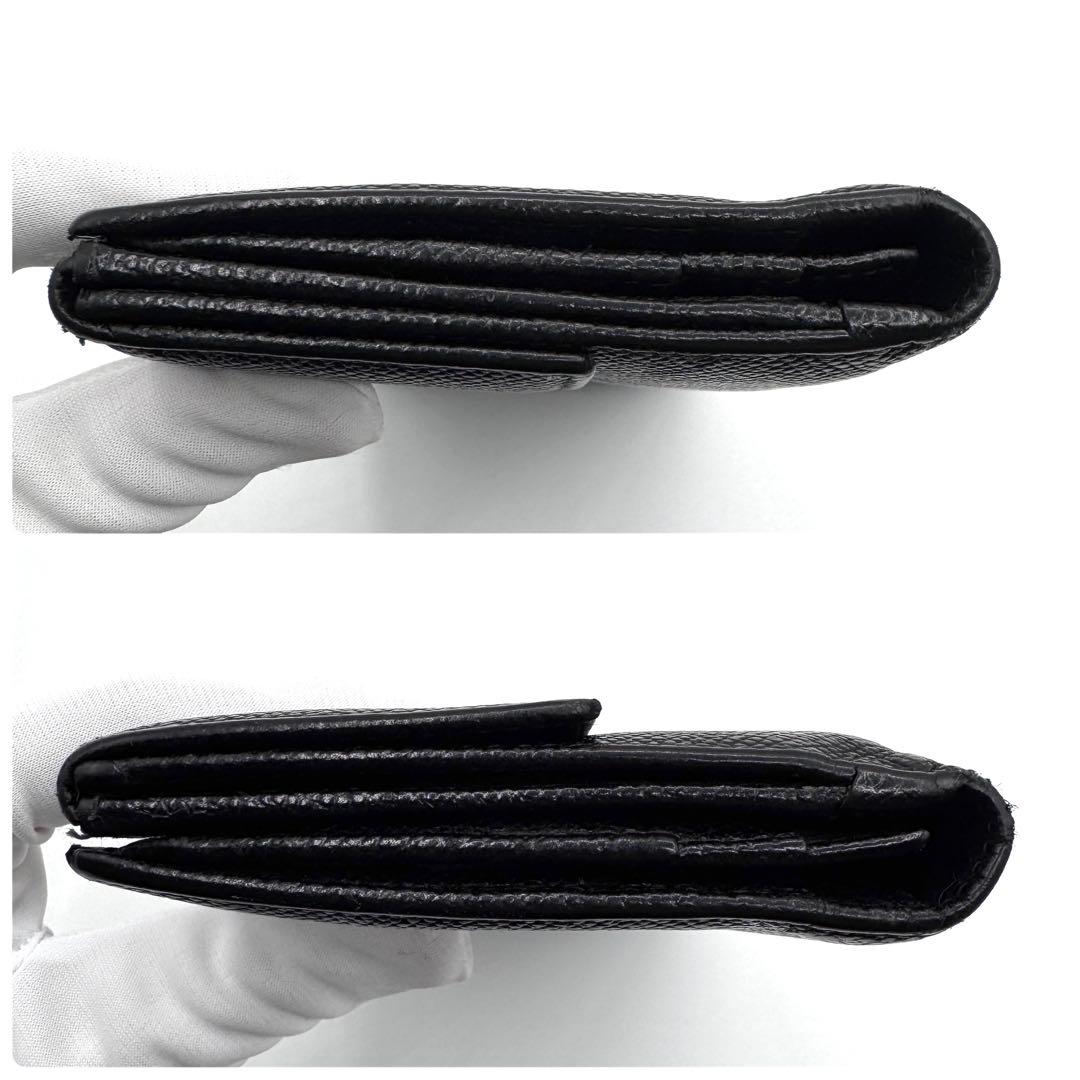 美品✨ブルガリ　長財布　三つ折り財布　クラシコ　Wホック　レザー　ブラック