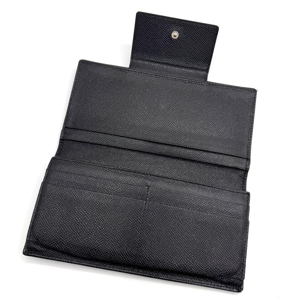 美品✨ブルガリ　長財布　三つ折り財布　クラシコ　Wホック　レザー　ブラック