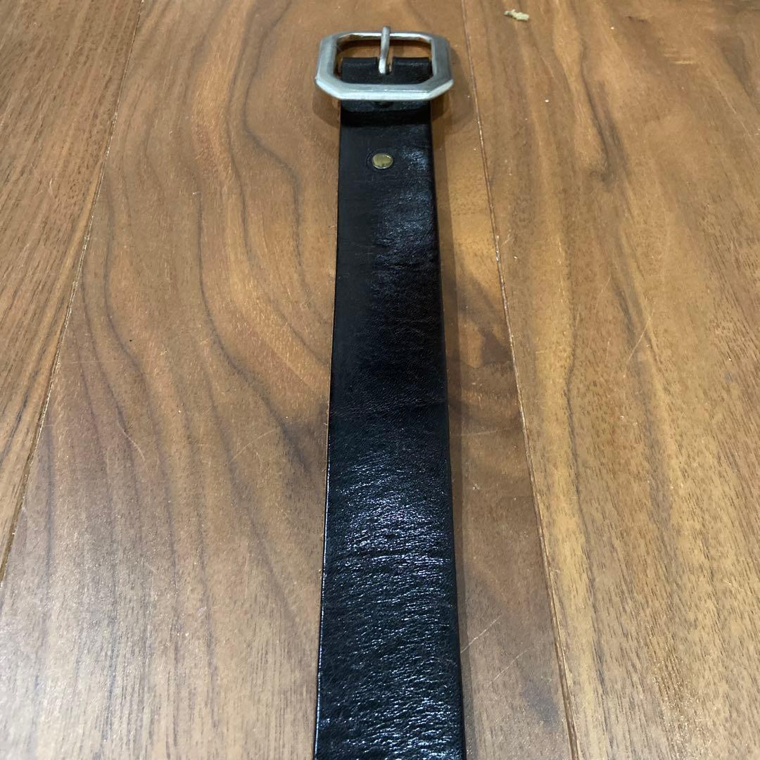 HTC フラワースタッズベルト ブラックストーン&ブラックレザー 34inch