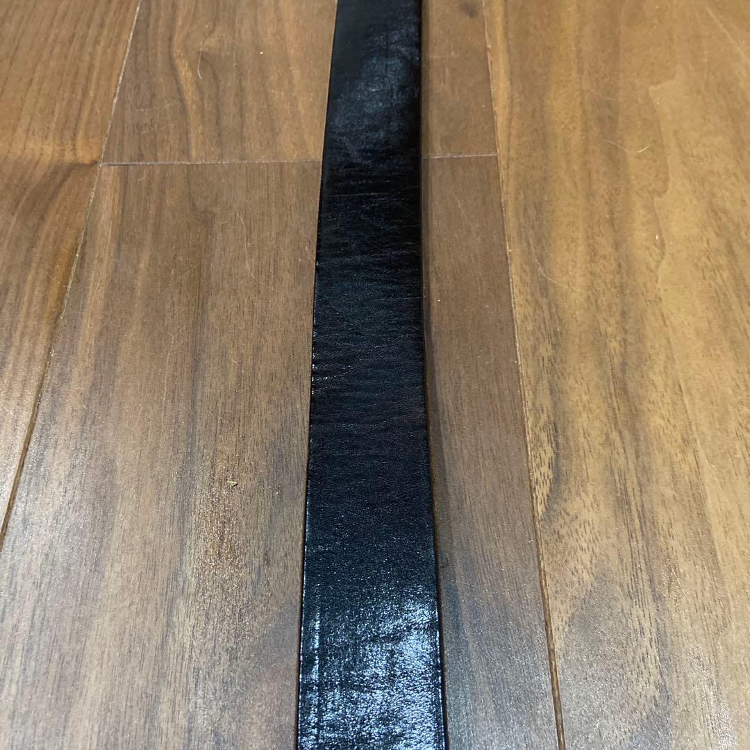 HTC フラワースタッズベルト ブラックストーン&ブラックレザー 34inch