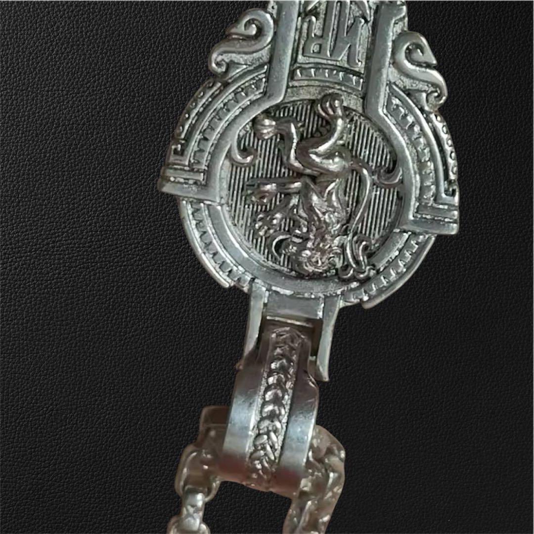 ライオン　銀ネックレス メンズネックレス S925刻印 ヴィンテージ 重厚感