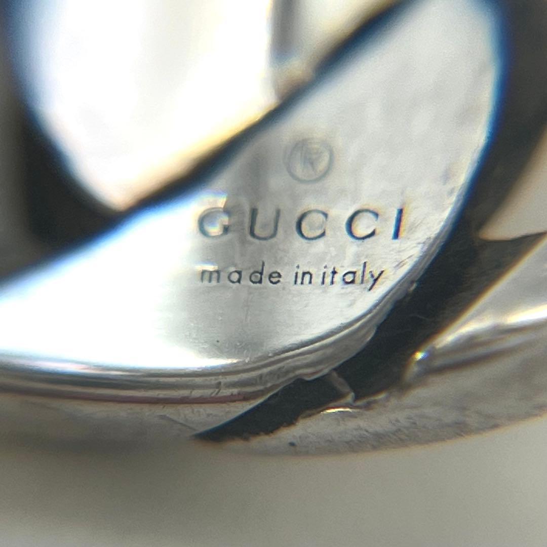グッチ　リング　インターロッキング　15号　シルバー　ダブルG 蛇　ヘビ