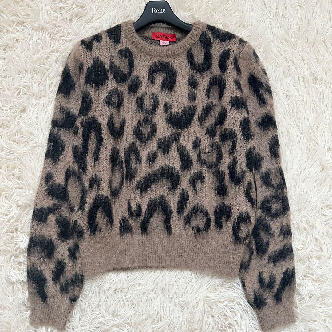 美品✨️マックスアンドコー 2022年 モヘア混 レオパード柄 ニット S~M相当