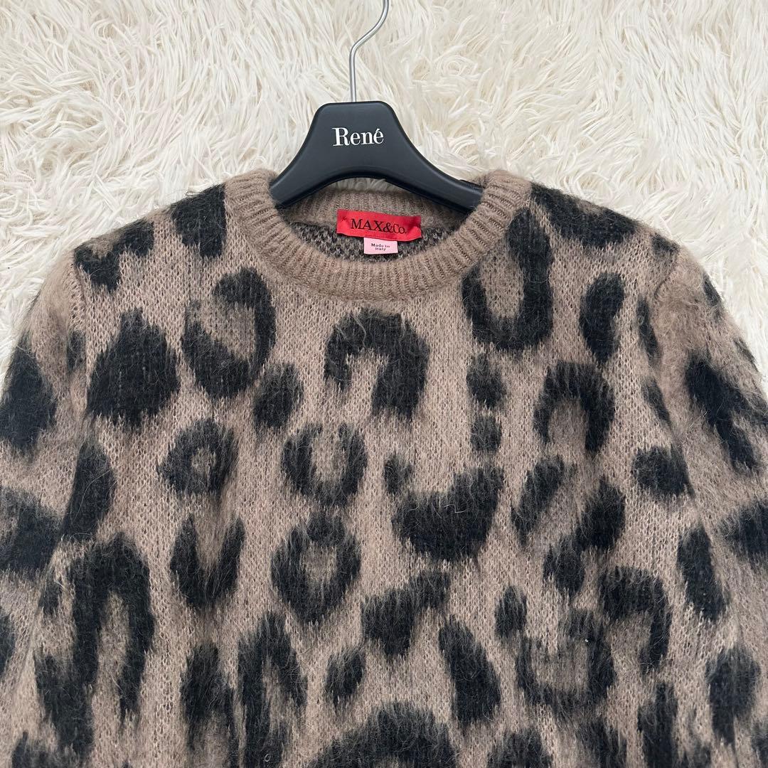 美品✨️マックスアンドコー 2022年 モヘア混 レオパード柄 ニット S~M相当