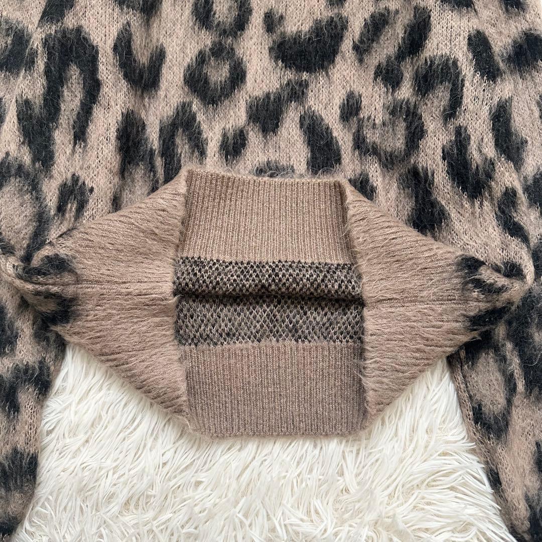 美品✨️マックスアンドコー 2022年 モヘア混 レオパード柄 ニット S~M相当