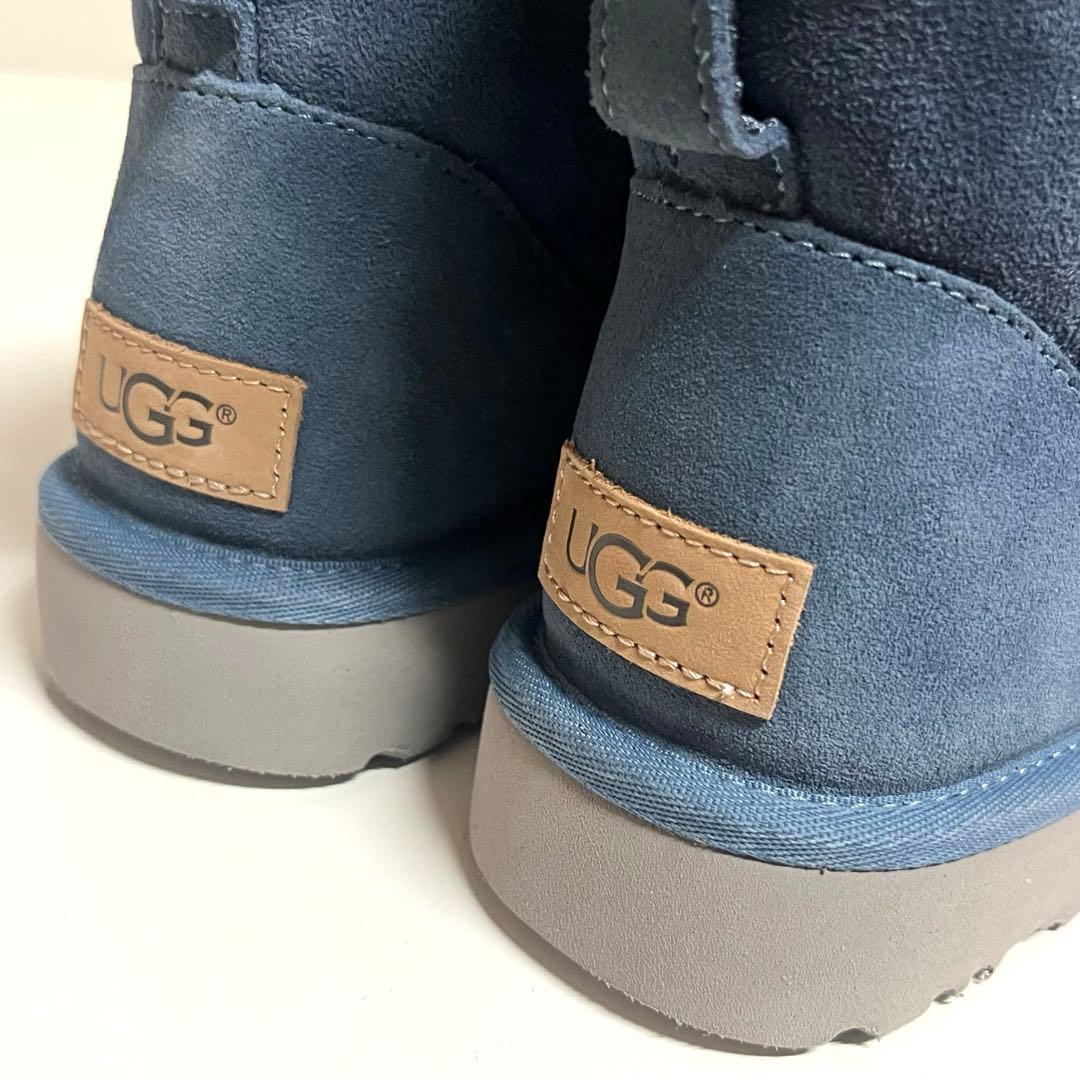 未使用級✨UGGムートンブーツ クラッシックミニⅡ 1016222ブルーグレー