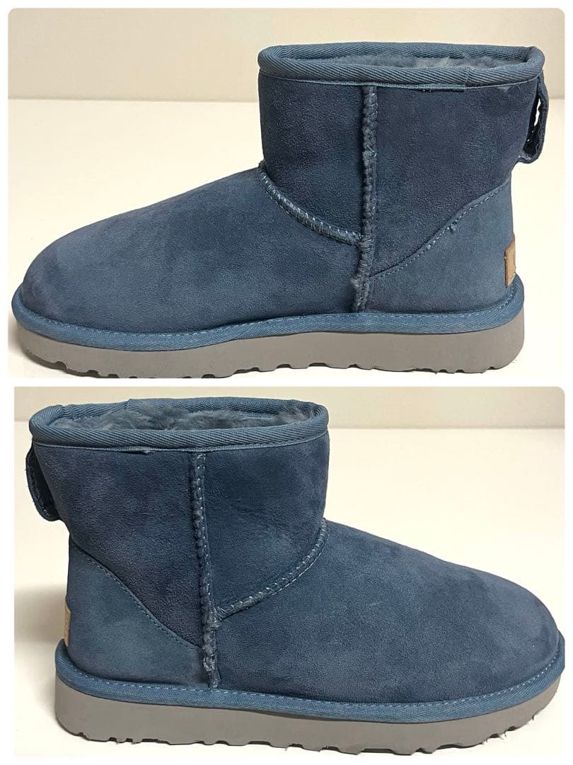 未使用級✨UGGムートンブーツ クラッシックミニⅡ 1016222ブルーグレー