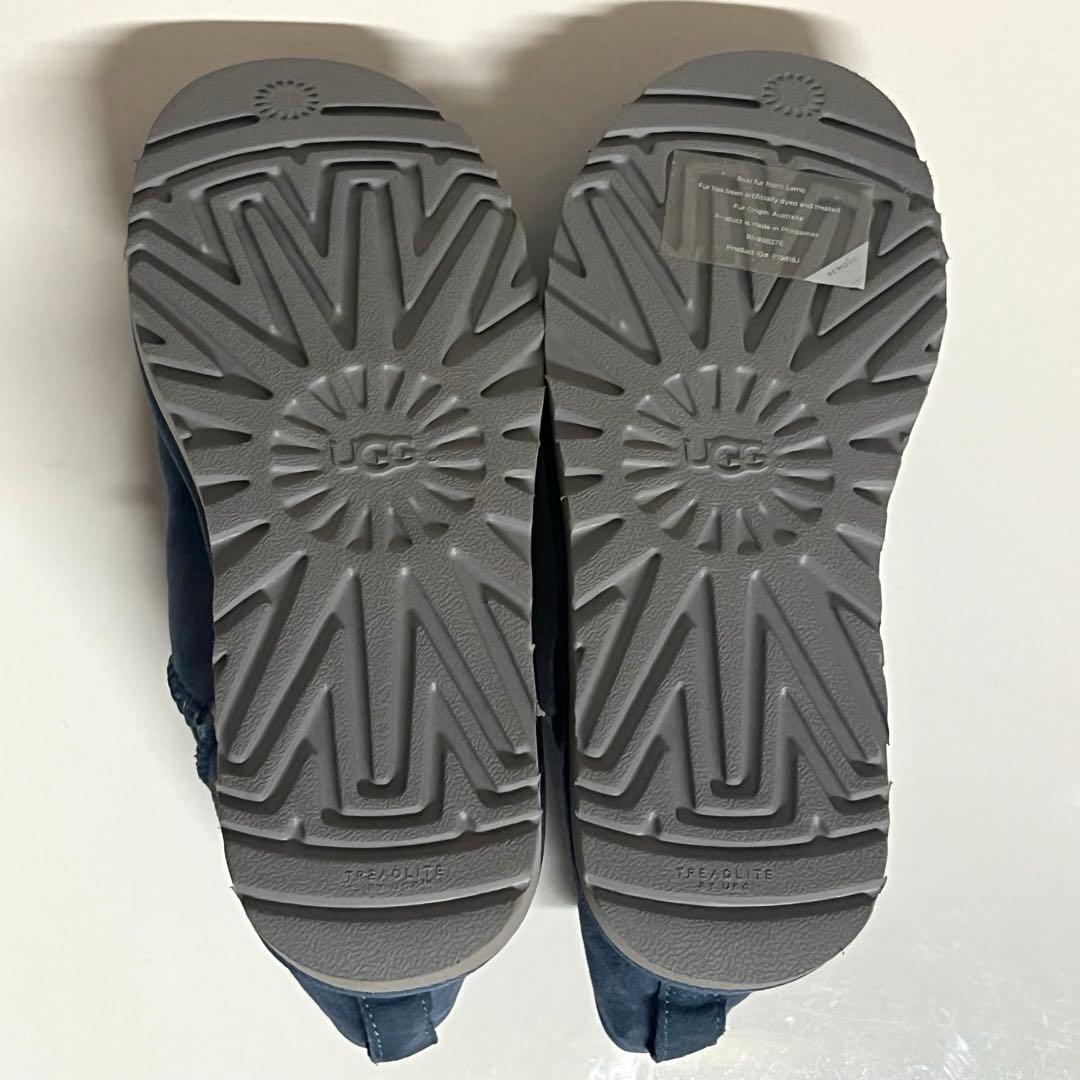 未使用級✨UGGムートンブーツ クラッシックミニⅡ 1016222ブルーグレー