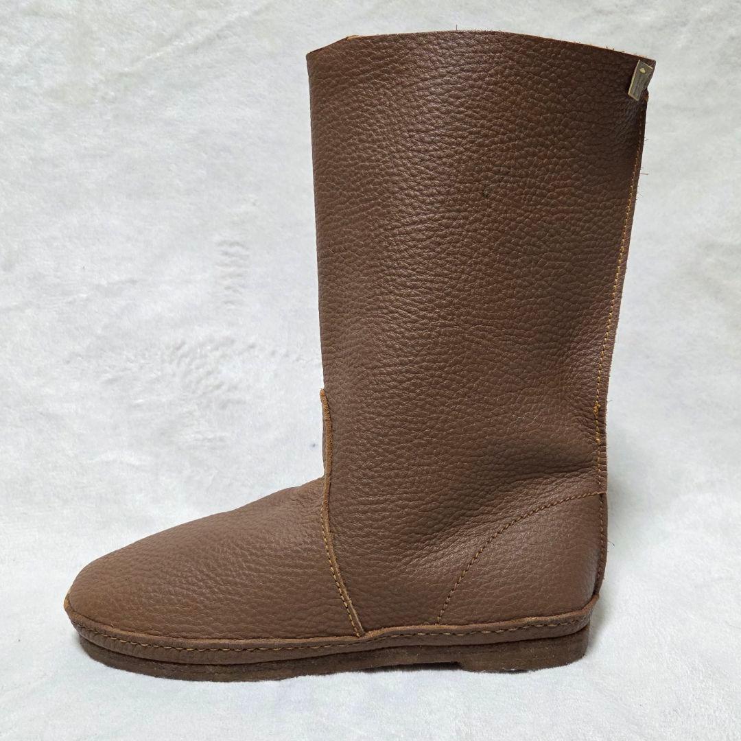 【新品未使用】Koos コース ミドルブーツ 本革 ライトブラウン 24.5