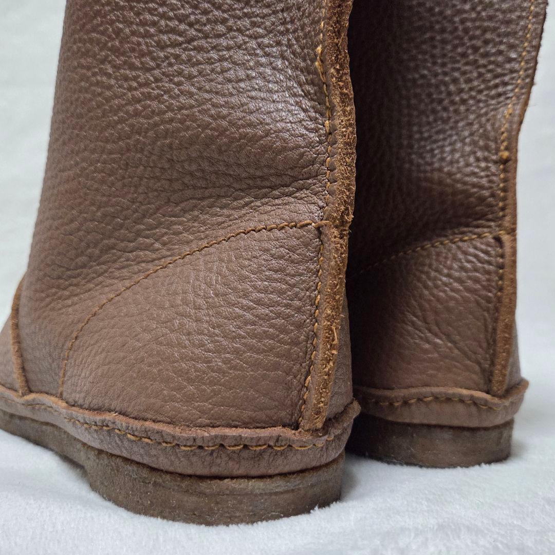 【新品未使用】Koos コース ミドルブーツ 本革 ライトブラウン 24.5