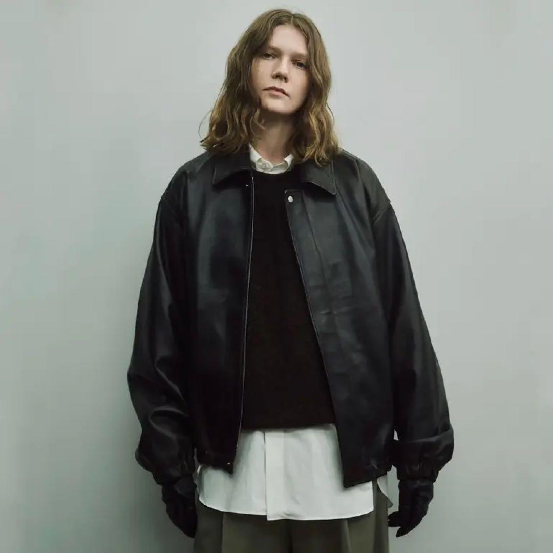 ジャケット・アウター ssstein sheep lether zip short jacket