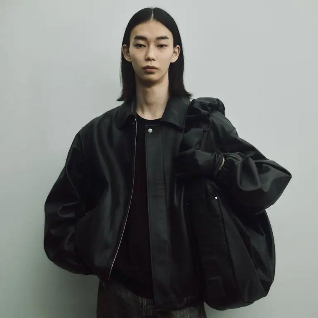 ジャケット・アウター ssstein sheep lether zip short jacket