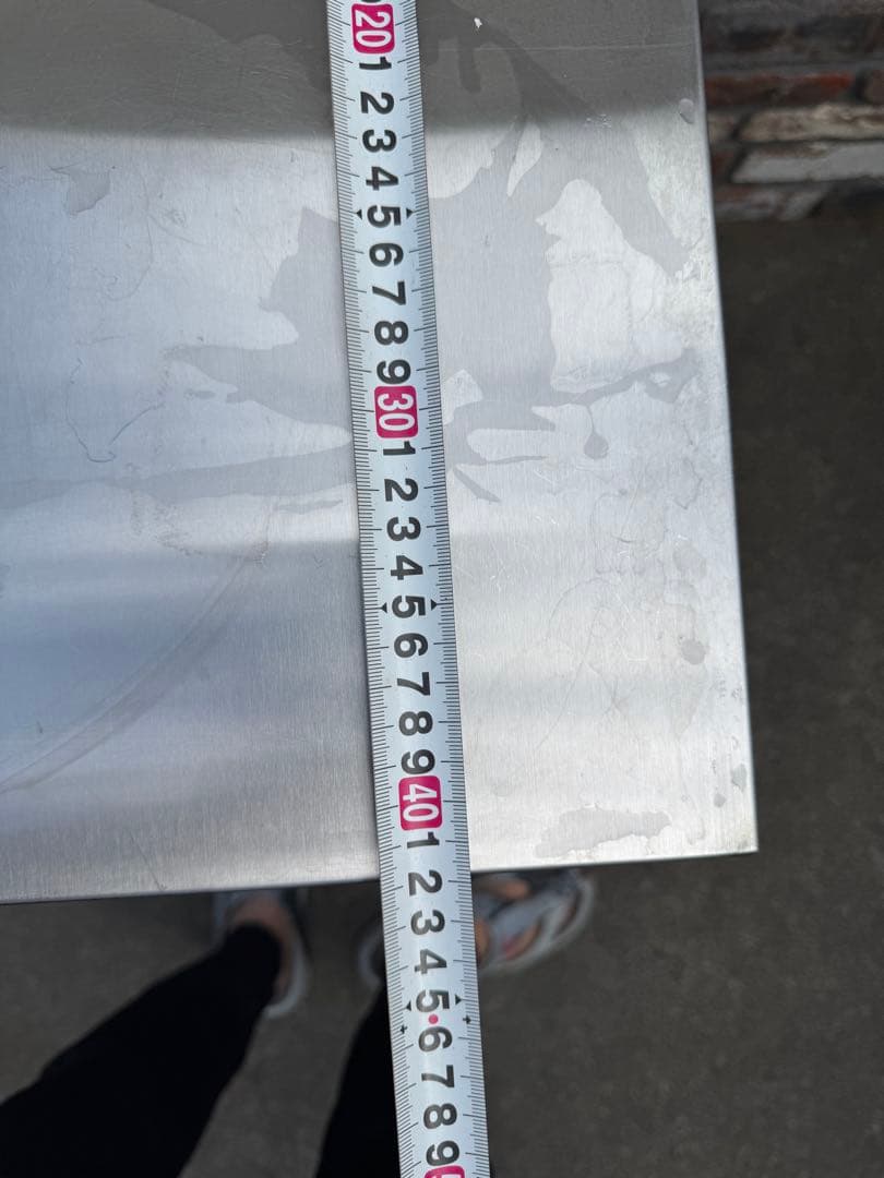 業務用　作業台　調理台　厨房機器 高さ調節可 ステンレス製　二段