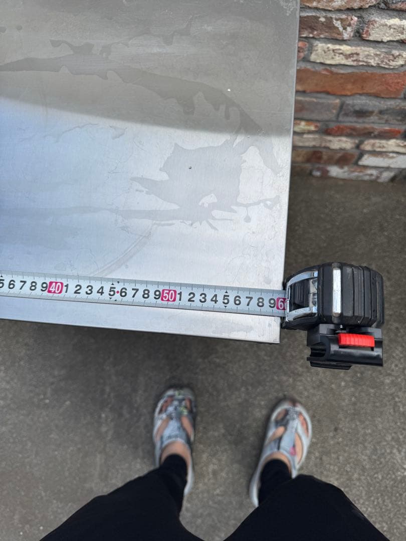 業務用　作業台　調理台　厨房機器 高さ調節可 ステンレス製　二段