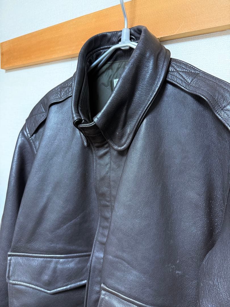 【えいごー】70S L.L.Bean ゴートスキン A-2 レザー