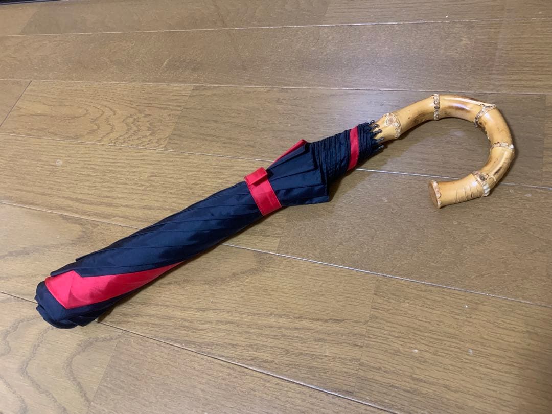 FOX UMBRELLAS 黒赤 折りたたみ傘 HARRISONS