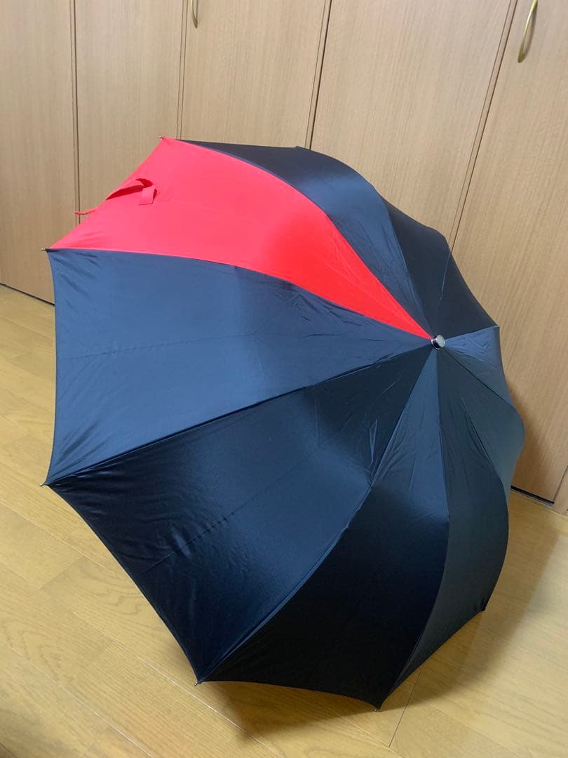 FOX UMBRELLAS 黒赤 折りたたみ傘 HARRISONS