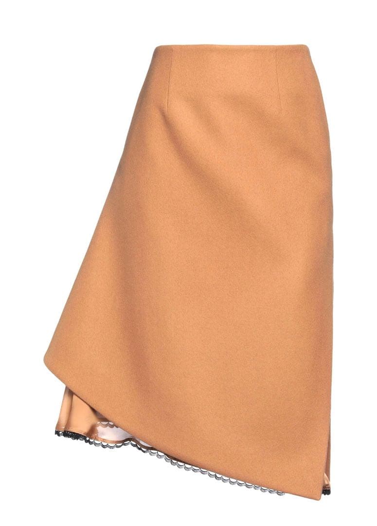 新品未使用Sacai ウール メルトン レース ドッキング スカート