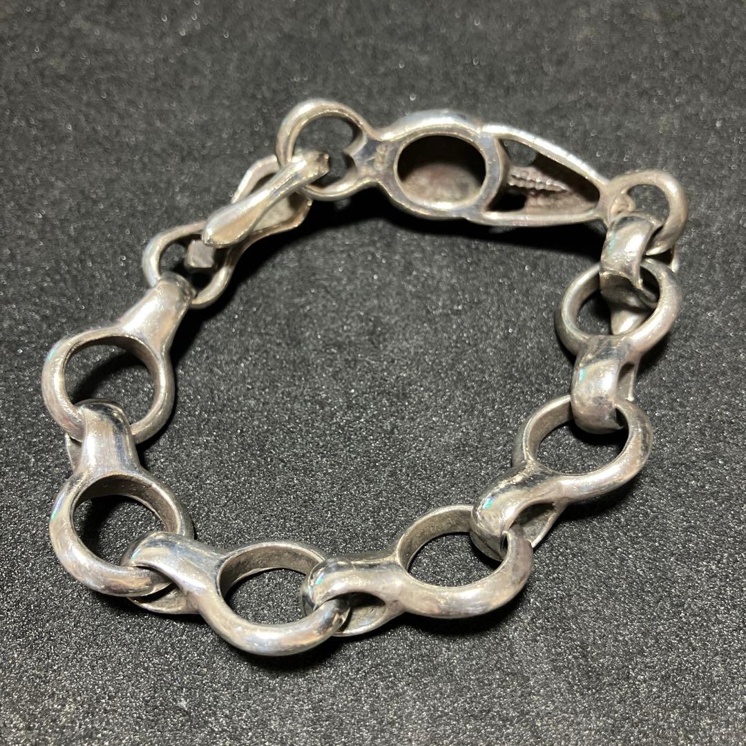 シルバー925 チェーンブレスレット ブラックスター